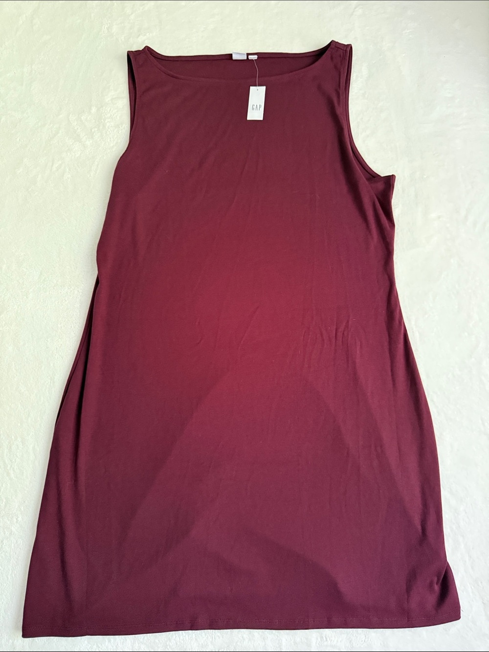 GAP Women's Sleeveless Mini Dress in Burgundy